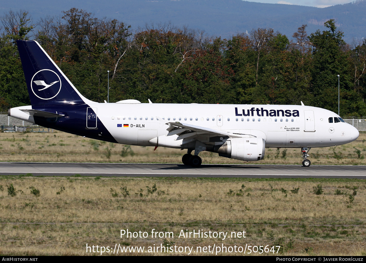 Aircraft Photo of D-AILN | Airbus A319-114 | Lufthansa | AirHistory.net #505647