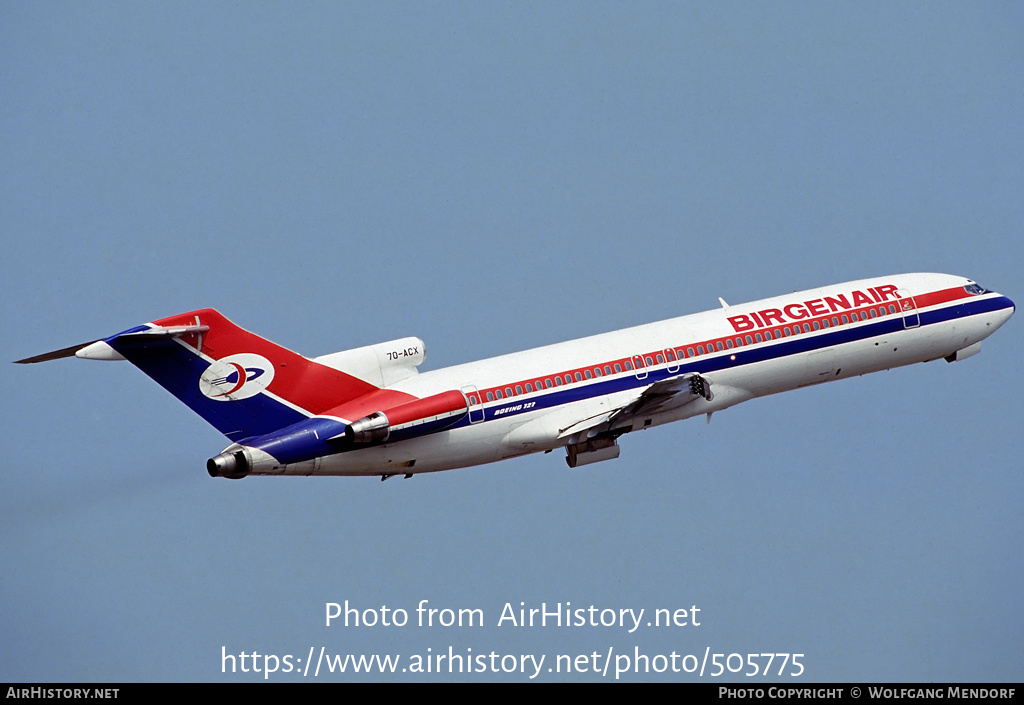 Aircraft Photo of 7O-ACX | Boeing 727-2N8/Adv | Birgenair | AirHistory.net #505775