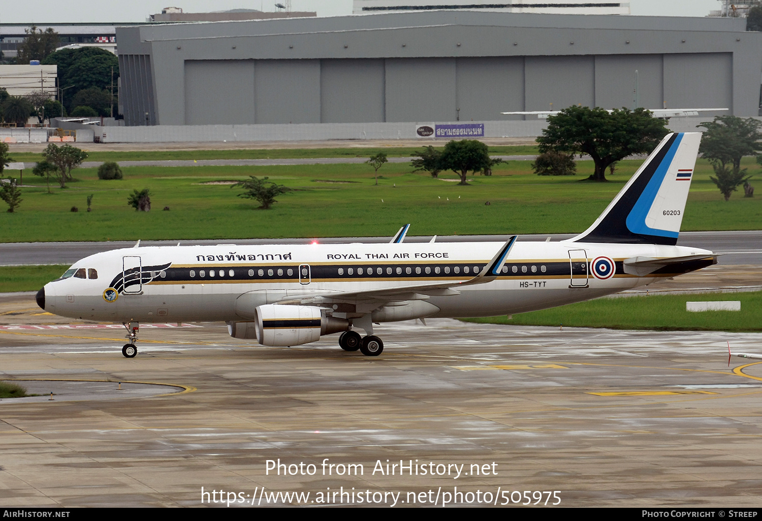 Aircraft Photo of HS-TYT | Airbus ACJ320 (A320-214/CJ) | Thailand - Air Force | AirHistory.net #505975