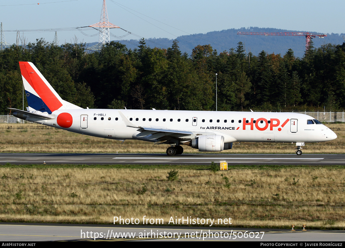 Aircraft Photo of F-HBLI | Embraer 190STD (ERJ-190-100STD) | Hop! | AirHistory.net #506027