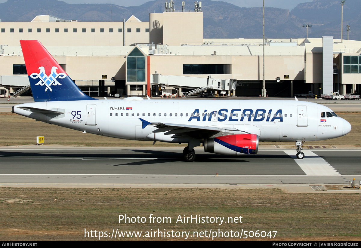 Aircraft Photo of YU-APA | Airbus A319-132 | Air Serbia | AirHistory.net #506047