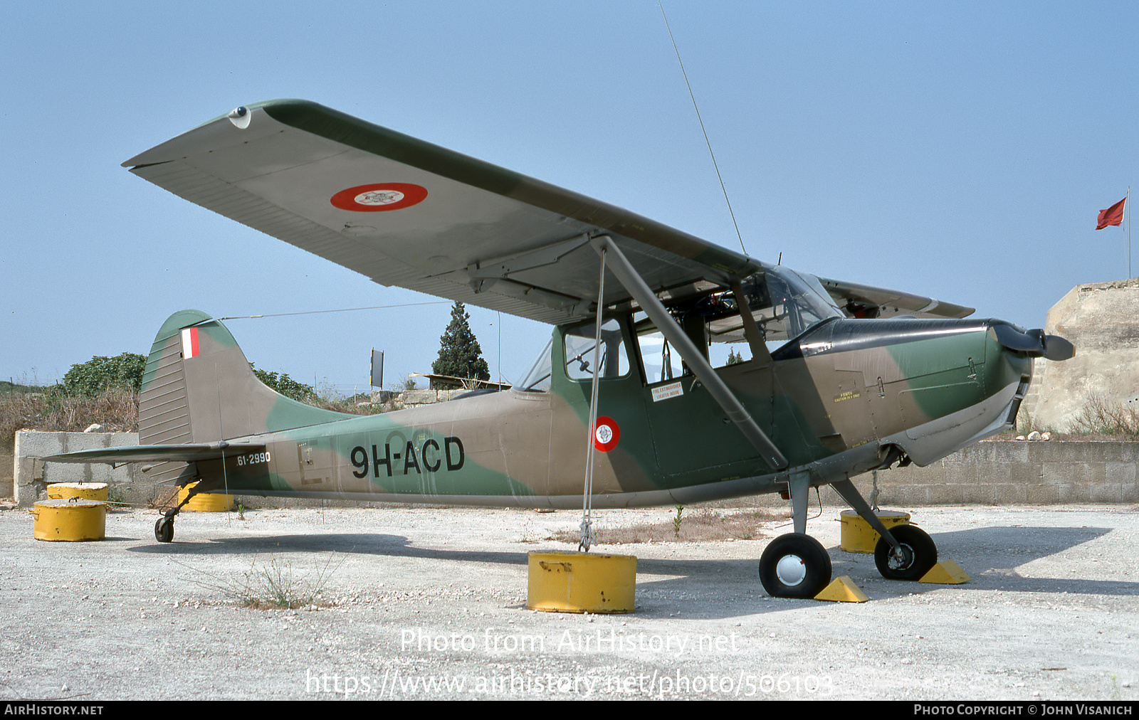 Aircraft Photo of 9H-ACD / 61-2990 | Cessna O-1E Bird Dog | Malta - Air Force | AirHistory.net #506103