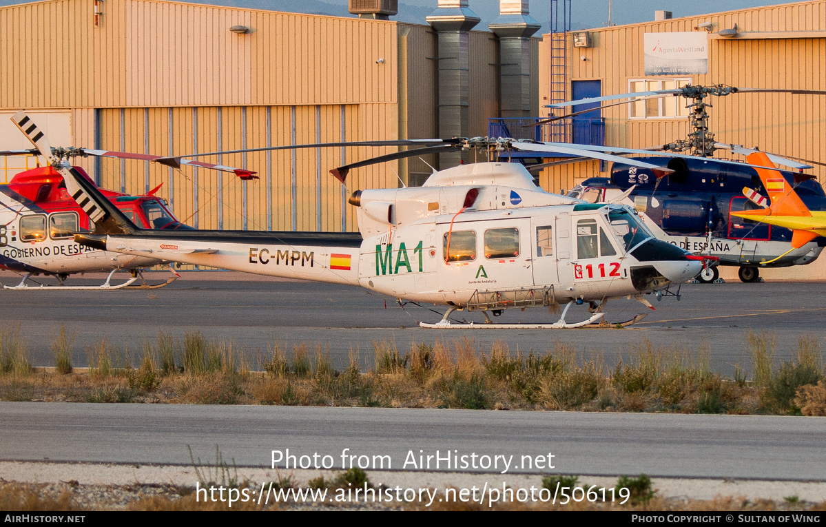 Aircraft Photo of EC-MPM | Bell 412SP | Junta de Andalucía - Consejería de Salud | AirHistory.net #506119