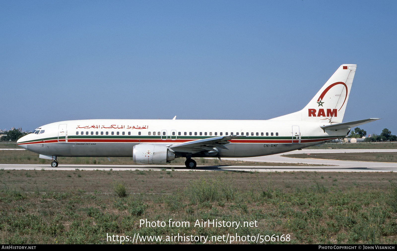 Aircraft Photo of CN-RMF | Boeing 737-4B6 | Royal Air Maroc - RAM | AirHistory.net #506168