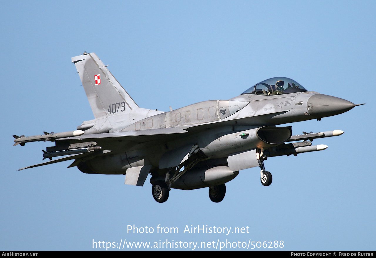 Aircraft Photo of 4073 | General Dynamics F-16C Fighting Falcon | Poland - Air Force | AirHistory.net #506288