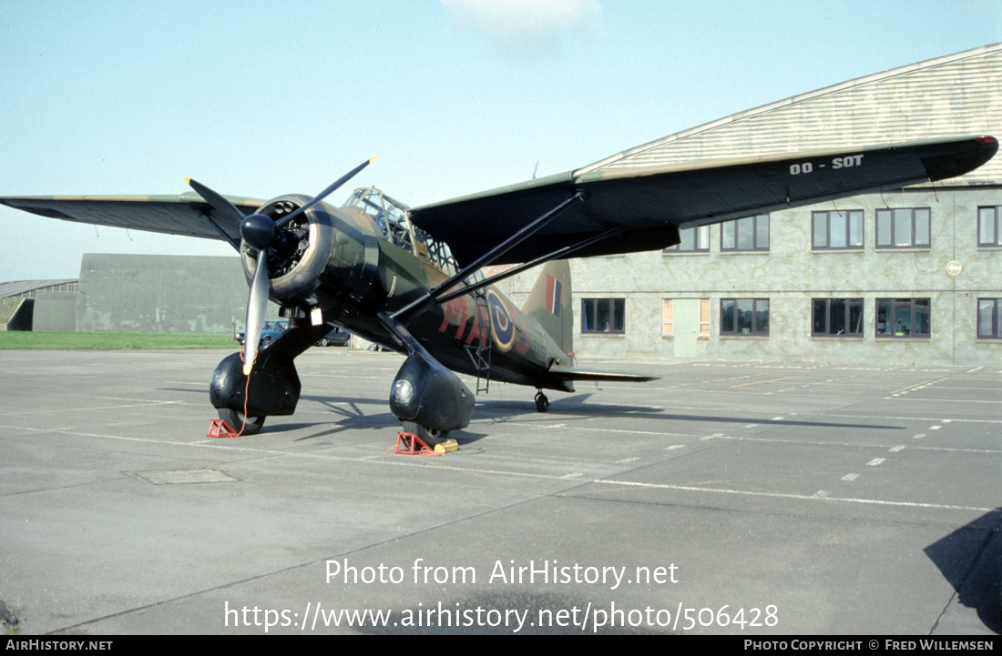 Aircraft Photo of OO-SOT / 2442 | Westland Lysander Mk.IIIA | Canada - Air Force | AirHistory.net #506428