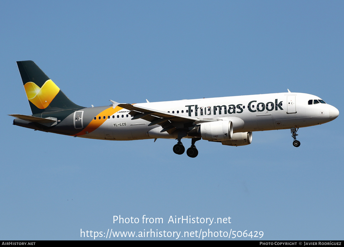 Aircraft Photo of YL-LCS | Airbus A320-214 | Thomas Cook Airlines | AirHistory.net #506429