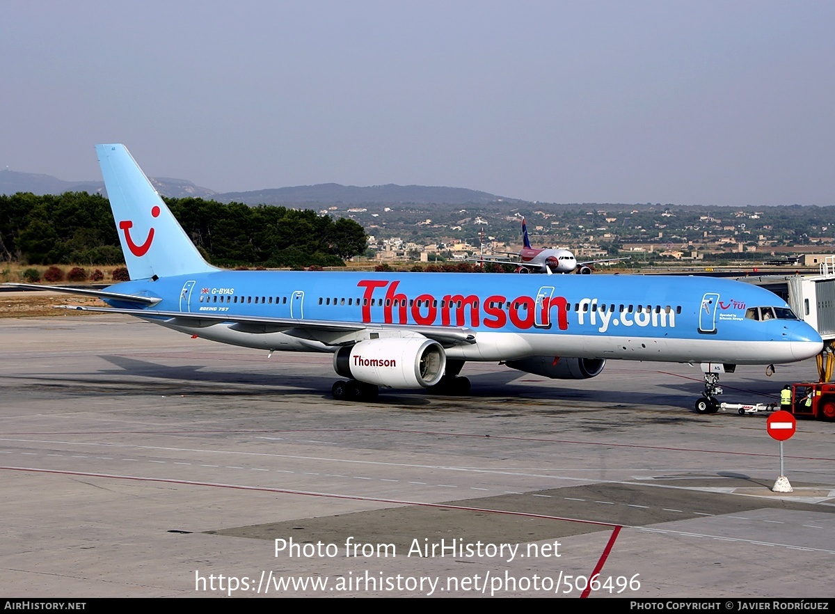 Aircraft Photo of G-BYAS | Boeing 757-204 | Thomsonfly | AirHistory.net #506496