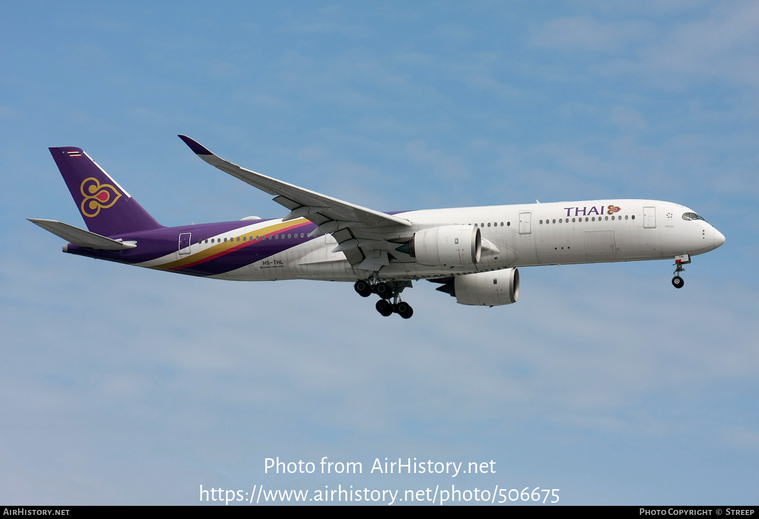 Aircraft Photo of HS-THL | Airbus A350-941 | Thai Airways International | AirHistory.net #506675