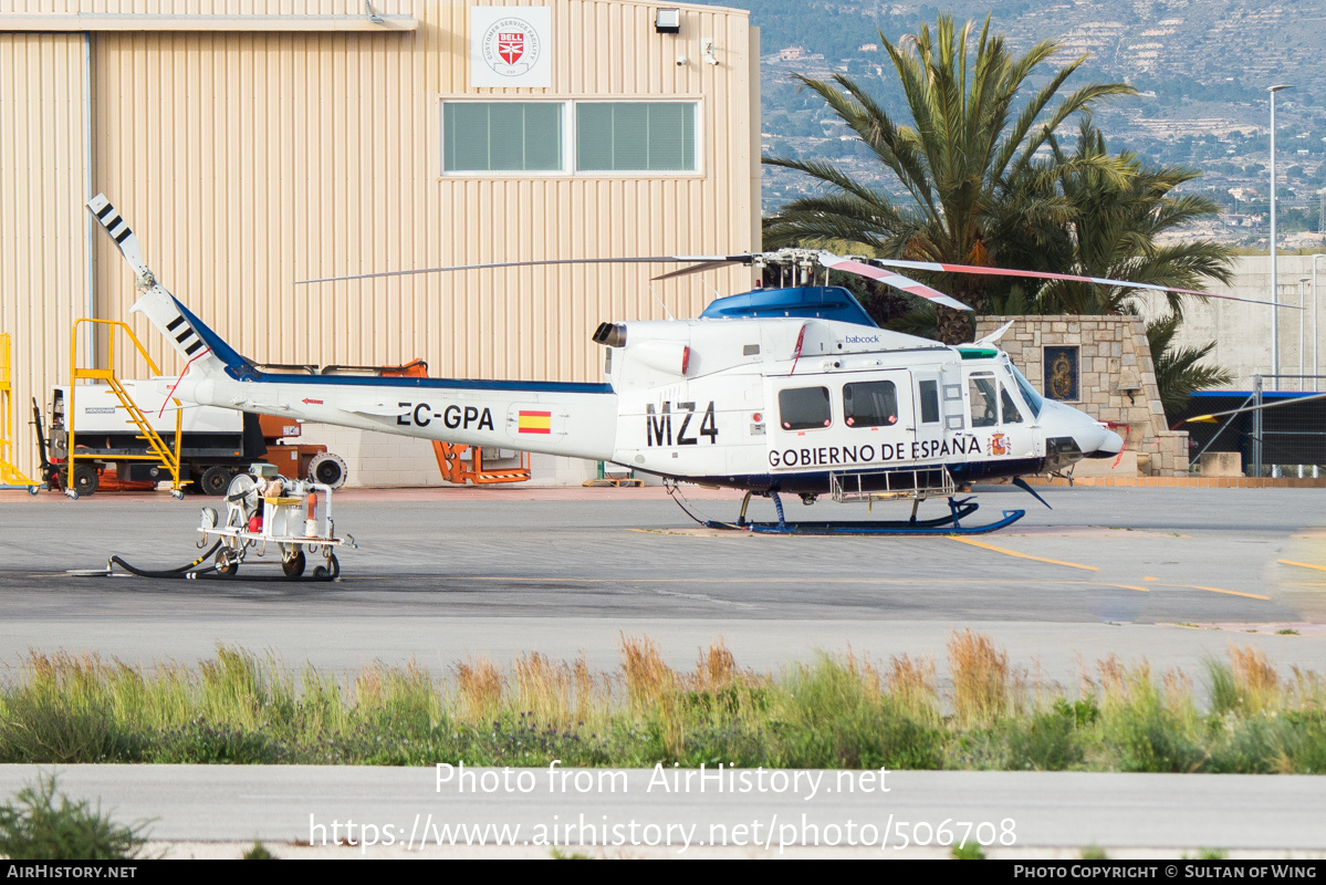 Aircraft Photo of EC-GPA | Bell 412HP | Gobierno de España | AirHistory.net #506708