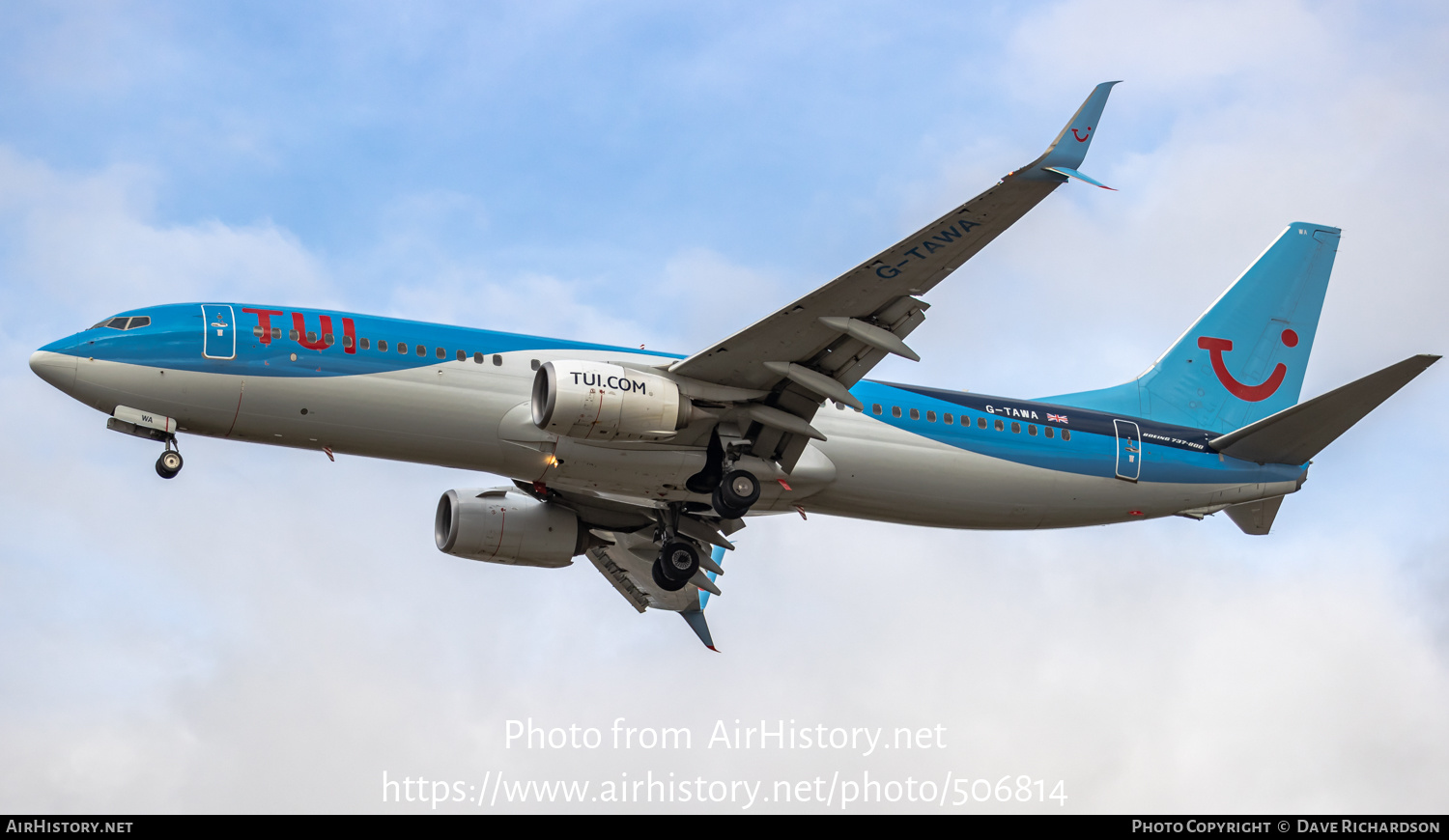 Aircraft Photo of G-TAWA | Boeing 737-8K5 | TUI | AirHistory.net #506814