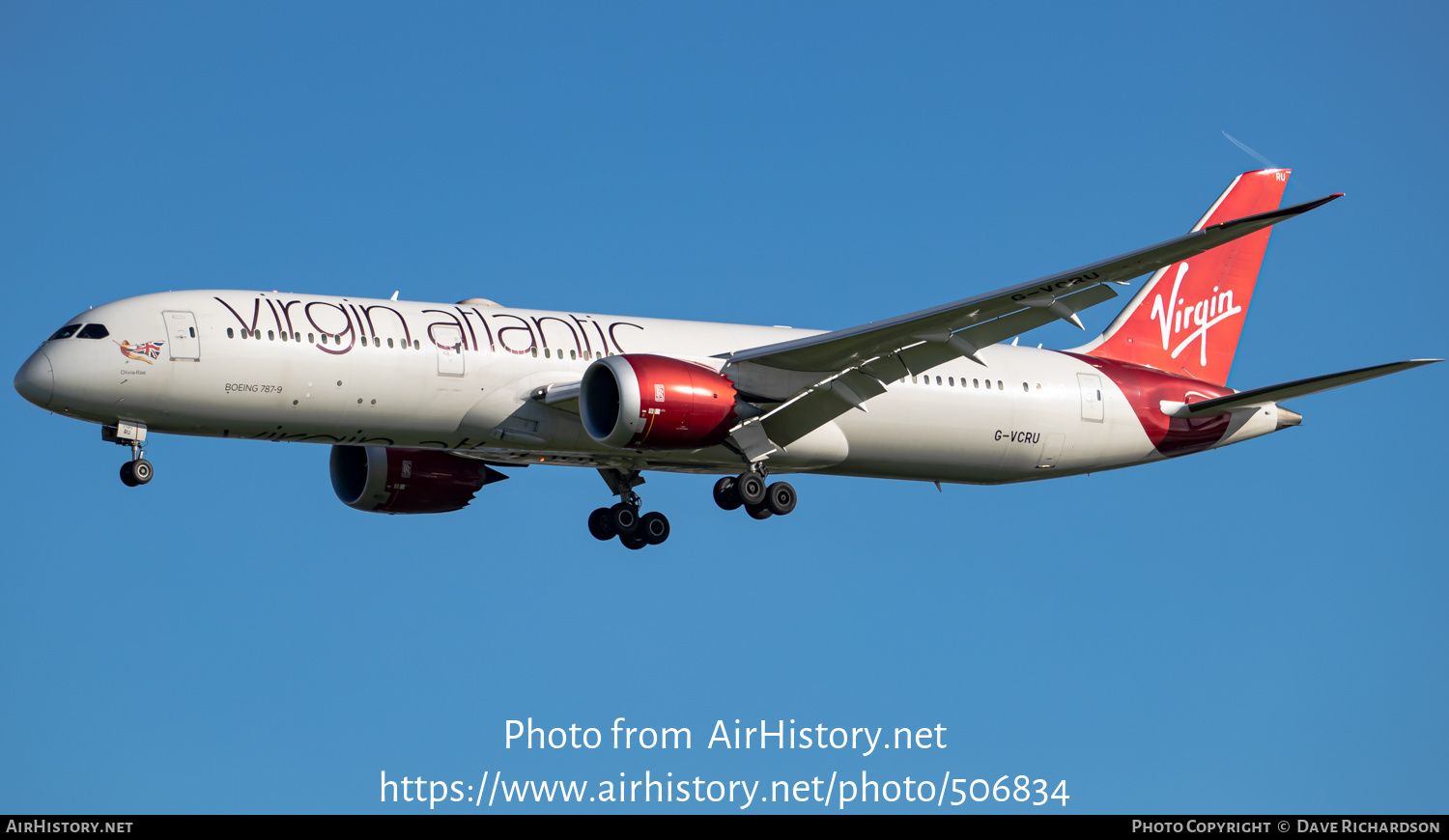 Aircraft Photo of G-VCRU | Boeing 787-9 Dreamliner | Virgin Atlantic Airways | AirHistory.net #506834