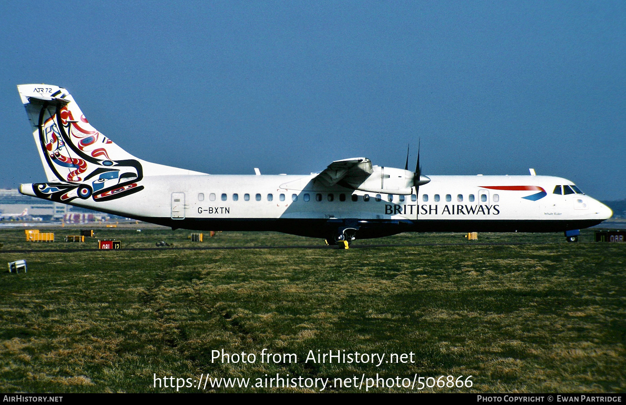 Aircraft Photo of G-BXTN | ATR ATR-72-202 | British Airways | AirHistory.net #506866