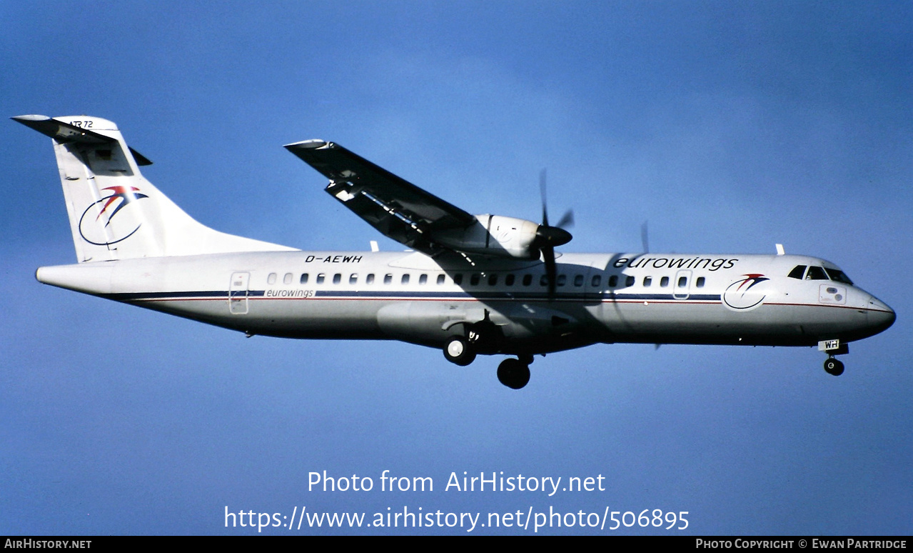 Aircraft Photo of D-AEWH | ATR ATR-72-212 | Eurowings | AirHistory.net #506895