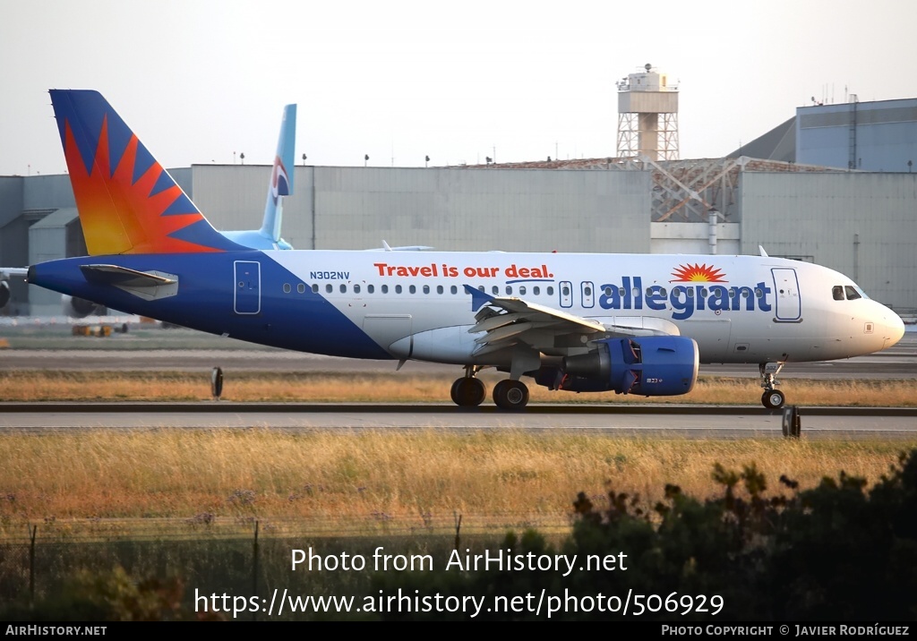 Aircraft Photo of N302NV | Airbus A319-111 | Allegiant Air | AirHistory.net #506929