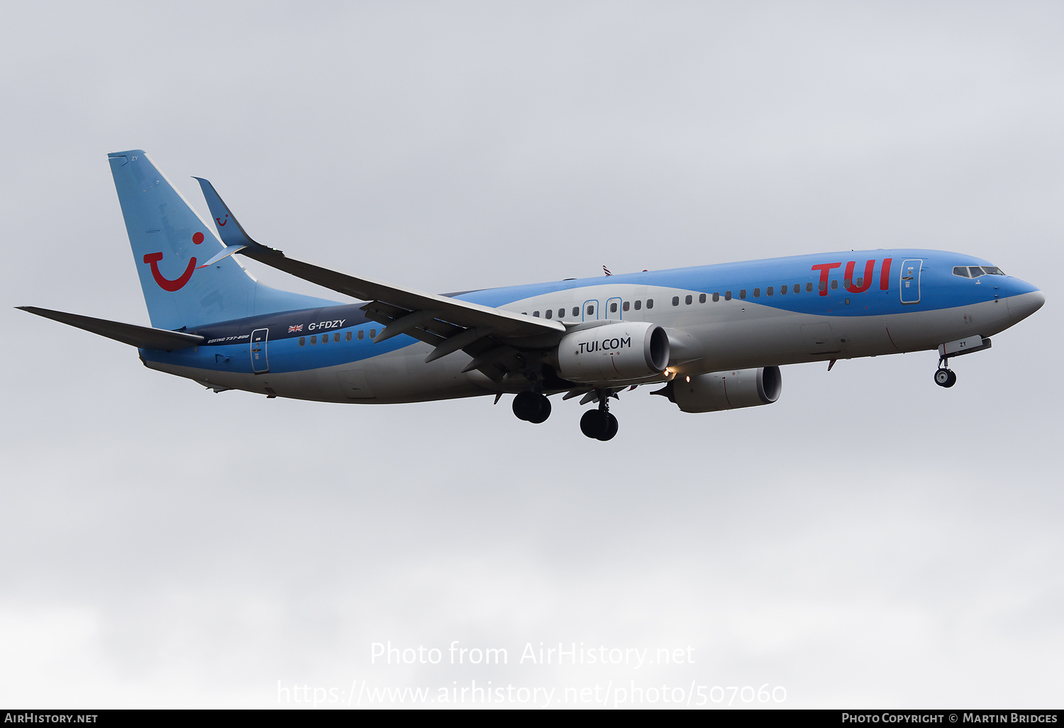 Aircraft Photo of G-FDZY | Boeing 737-8K5 | TUI | AirHistory.net #507060