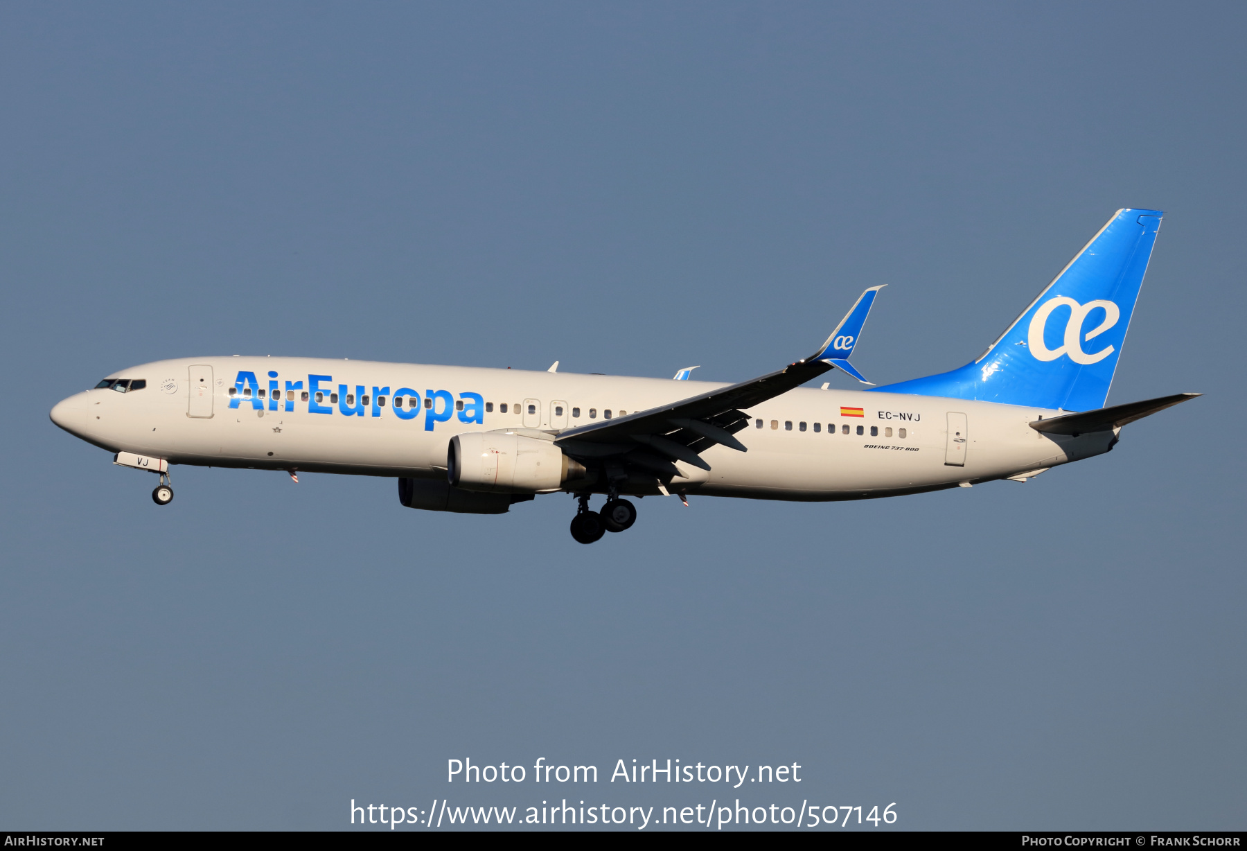 Aircraft Photo of EC-NVJ | Boeing 737-8K5 | Air Europa | AirHistory.net #507146