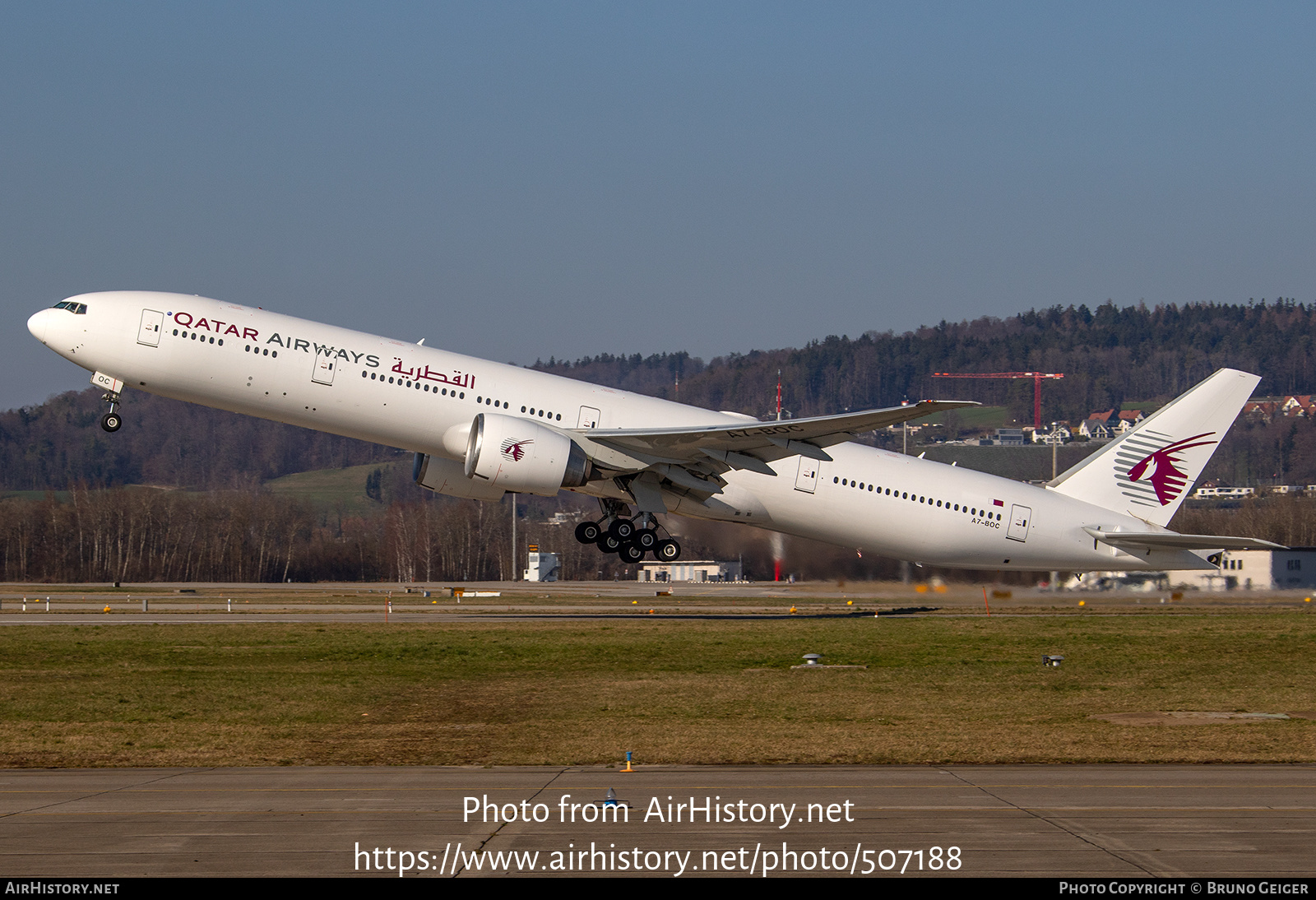 Aircraft Photo of A7-BOC | Boeing 777-367/ER | Qatar Airways | AirHistory.net #507188