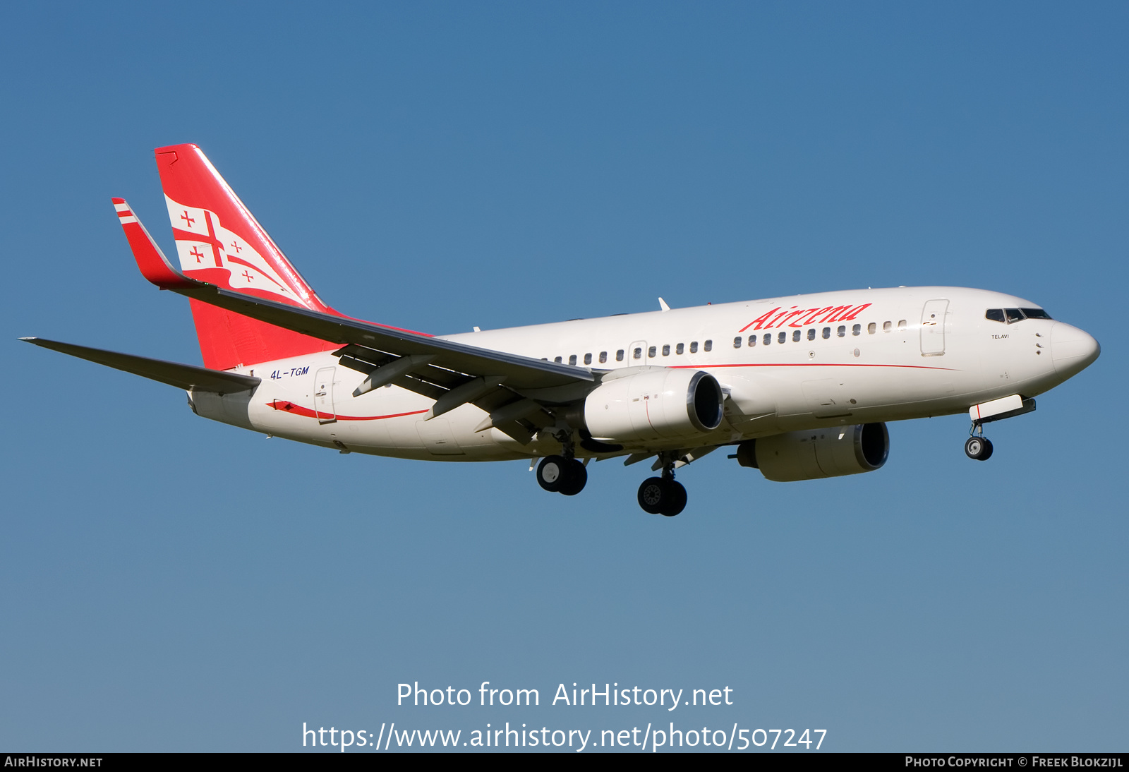 Aircraft Photo of 4L-TGM | Boeing 737-76N | Airzena Georgian Airlines | AirHistory.net #507247