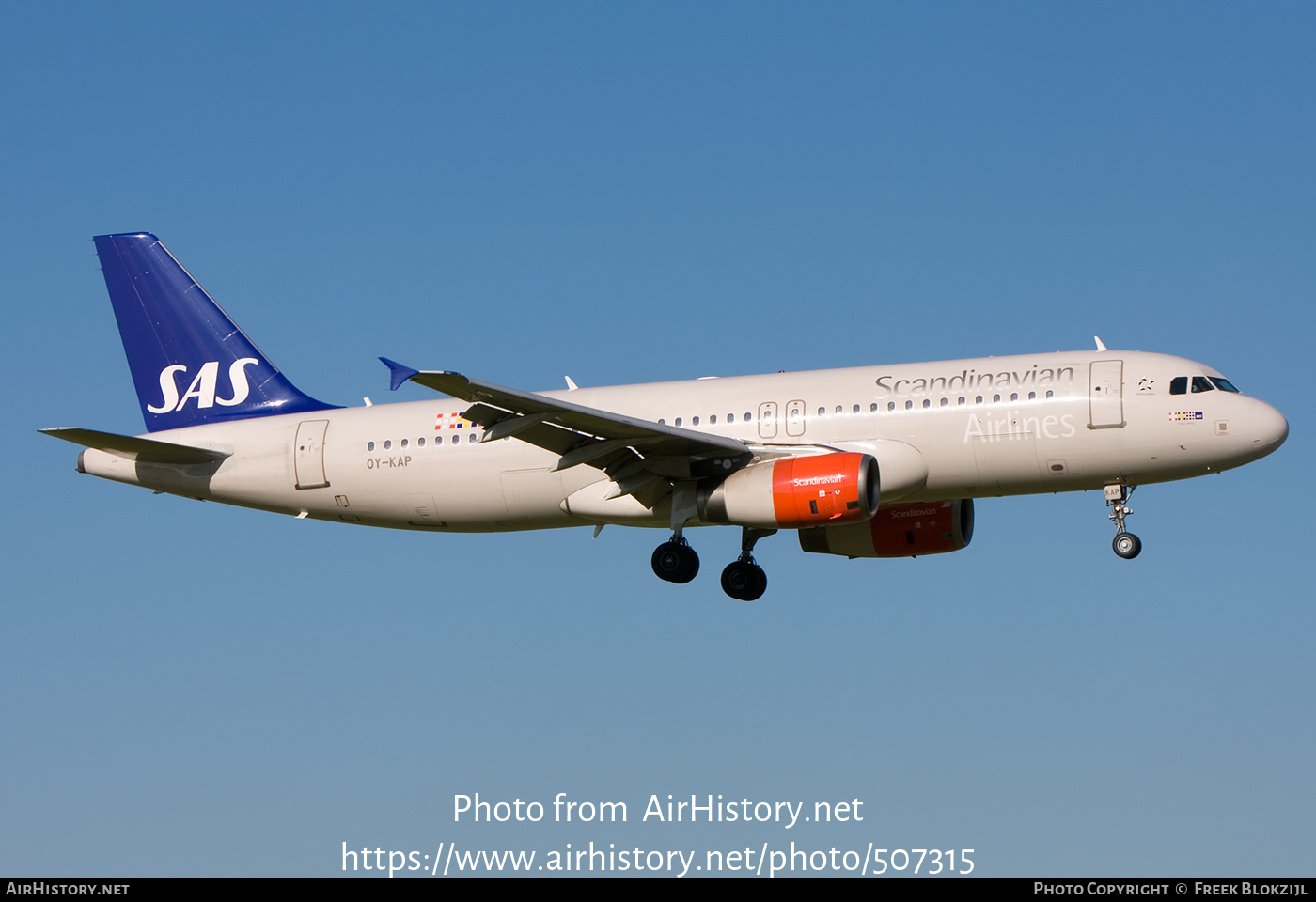 Aircraft Photo of OY-KAP | Airbus A320-232 | Scandinavian Airlines - SAS | AirHistory.net #507315