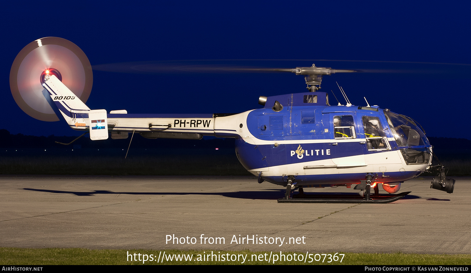 Aircraft Photo of PH-RPW | MBB BO-105CB | Politie | AirHistory.net #507367