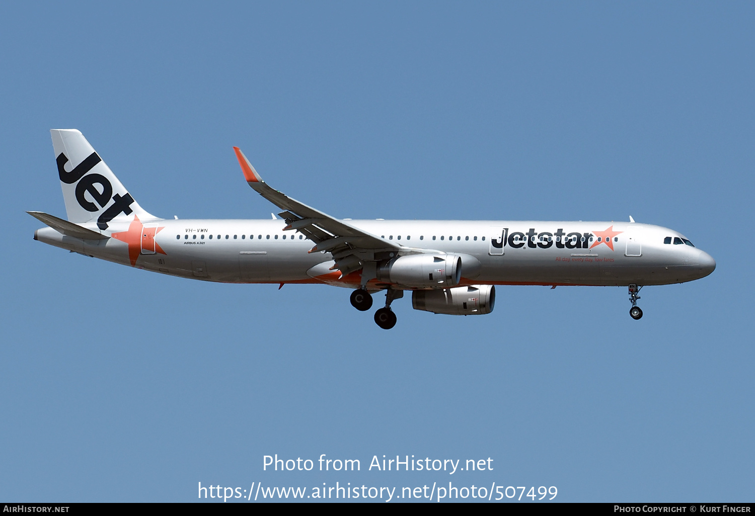 Aircraft Photo of VH-VWN | Airbus A321-231 | Jetstar Airways | AirHistory.net #507499