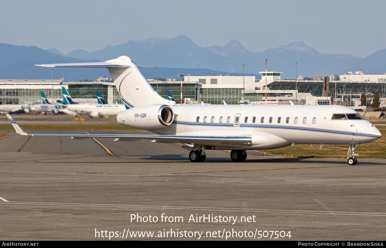 Aircraft Photo of VH-IQR | Bombardier Global 6000 (BD-700-1A10) | AirHistory.net #507504