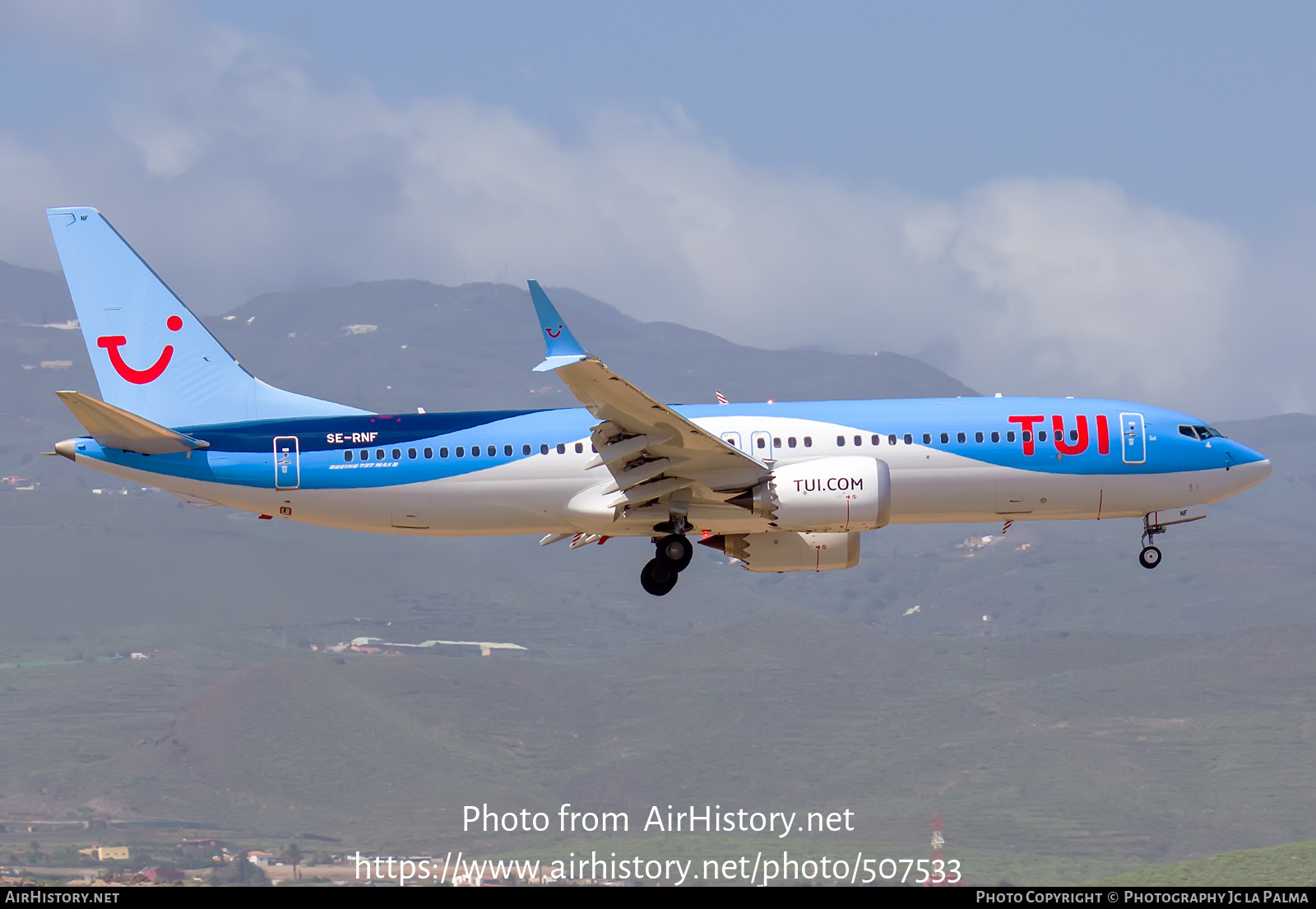 Aircraft Photo of SE-RNF | Boeing 737-8 Max 8 | TUI | AirHistory.net #507533