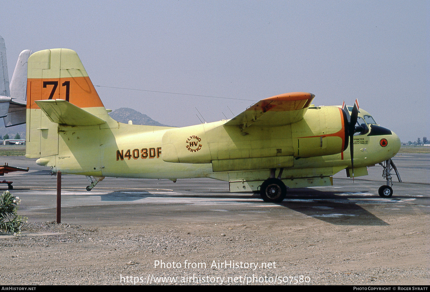 Aircraft Photo of N403DF | Grumman S-2A(AT) Tracker | Hemet Valley Flying Service | AirHistory.net #507580