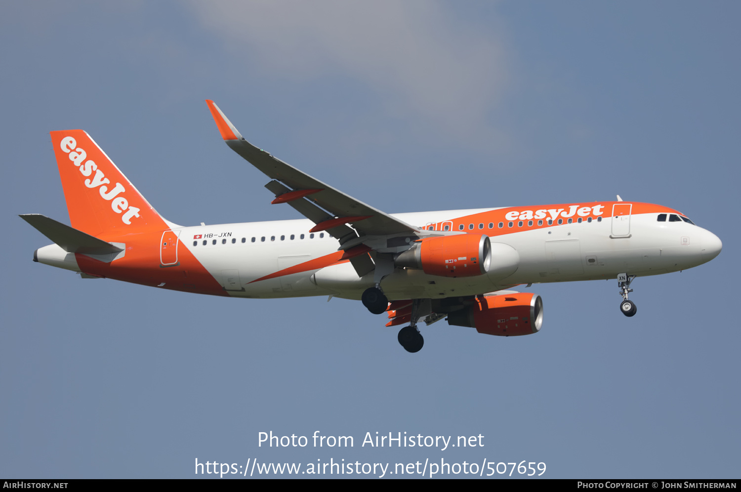 Aircraft Photo of HB-JXN | Airbus A320-214 | EasyJet | AirHistory.net #507659