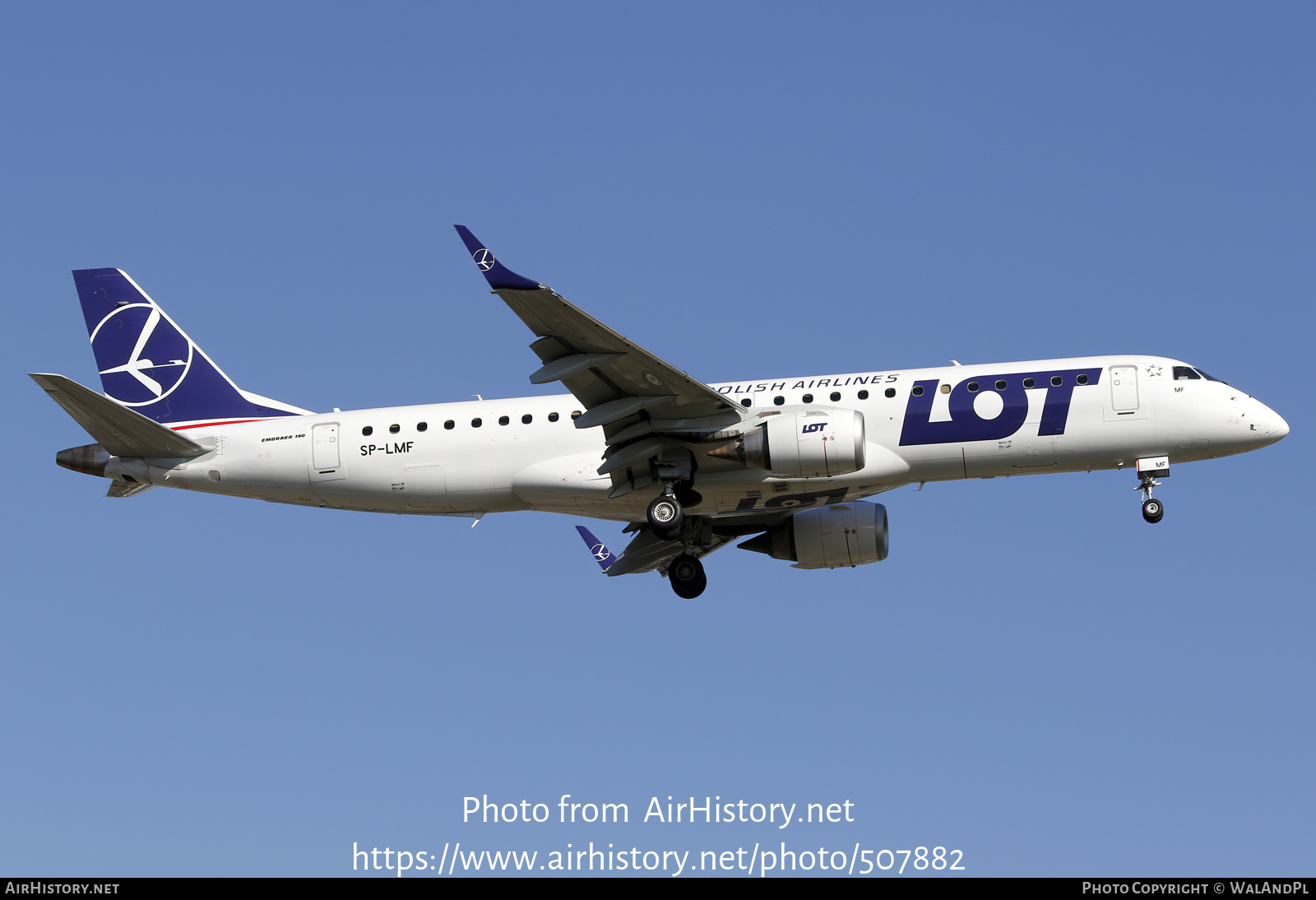 Aircraft Photo of SP-LMF | Embraer 190AR (ERJ-190-100IGW) | LOT Polish Airlines - Polskie Linie Lotnicze | AirHistory.net #507882