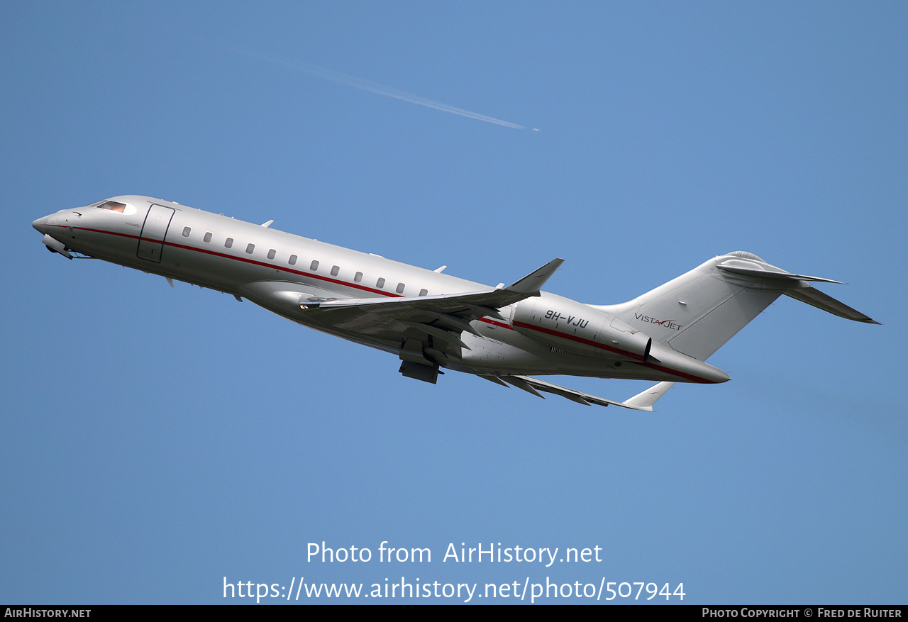 Aircraft Photo of 9H-VJU | Bombardier Global 5000 (BD-700-1A11) | VistaJet | AirHistory.net #507944