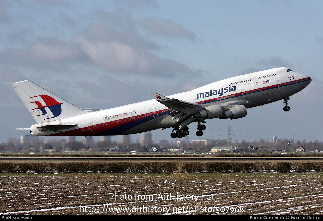 Aircraft Photo of 9M-MPF | Boeing 747-4H6 | Malaysia Airlines | AirHistory.net #507968