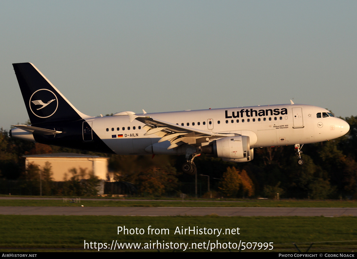 Aircraft Photo of D-AILN | Airbus A319-114 | Lufthansa | AirHistory.net #507995