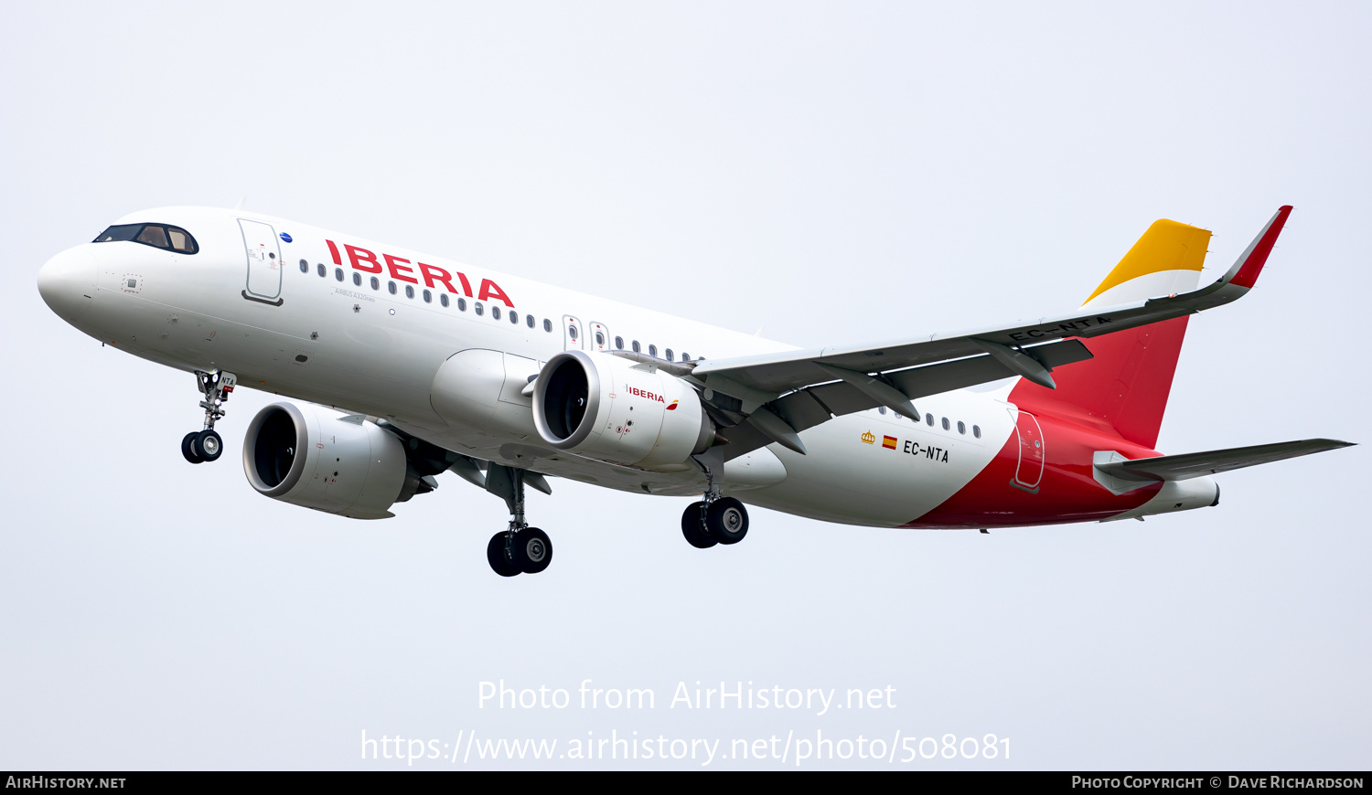 Aircraft Photo of EC-NTA | Airbus A320-251N | Iberia | AirHistory.net #508081