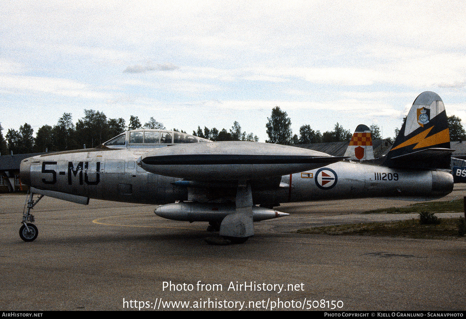 Aircraft Photo of 111209 / 51-11209 | Republic F-84G Thunderjet | Norway - Air Force | AirHistory.net #508150