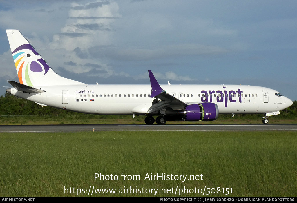 Aircraft Photo of HI1078 | Boeing 737-8 Max 8 | Arajet | AirHistory.net #508151