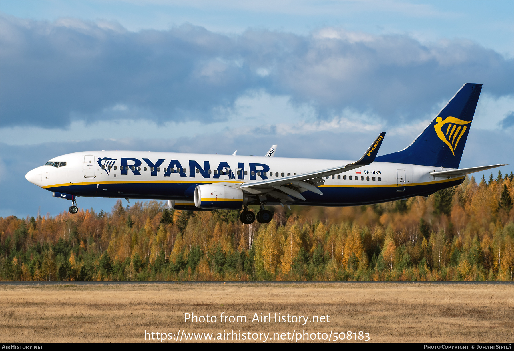 Aircraft Photo of SP-RKB | Boeing 737-8AS | Ryanair | AirHistory.net #508183