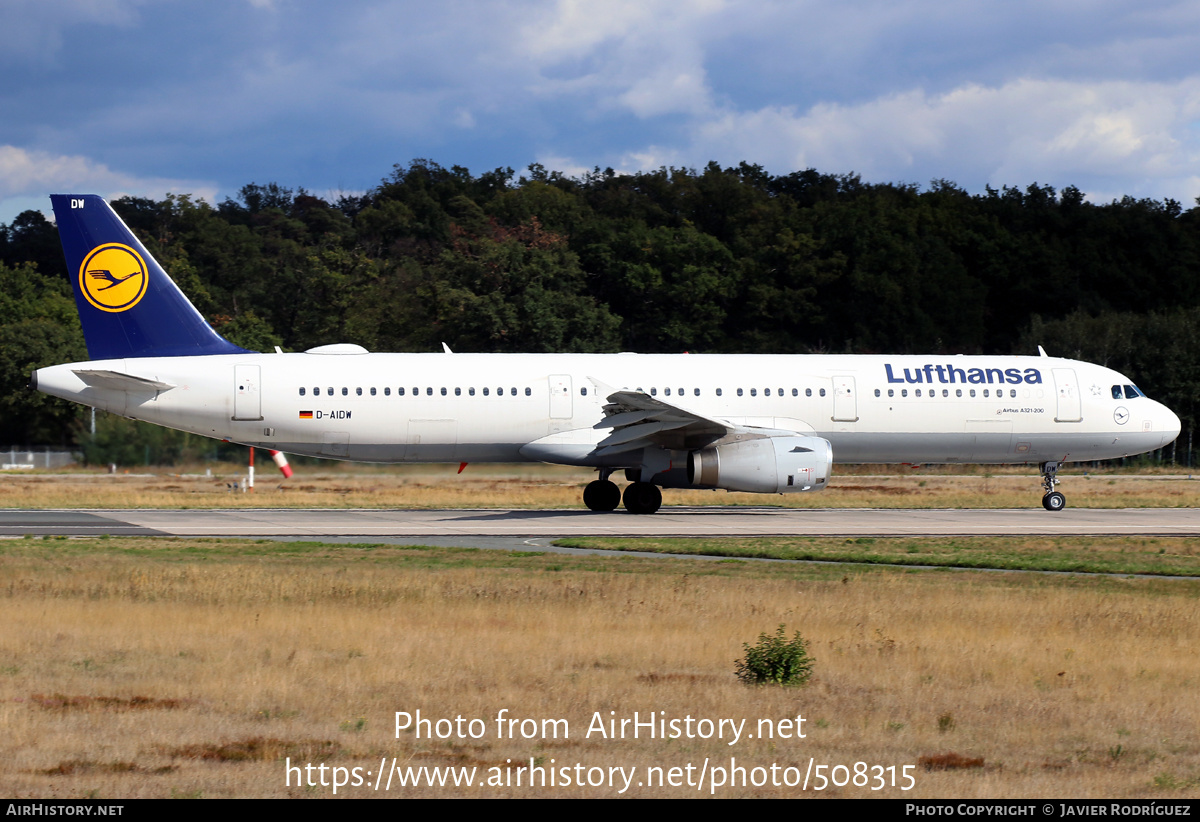 Aircraft Photo of D-AIDW | Airbus A321-231 | Lufthansa | AirHistory.net #508315