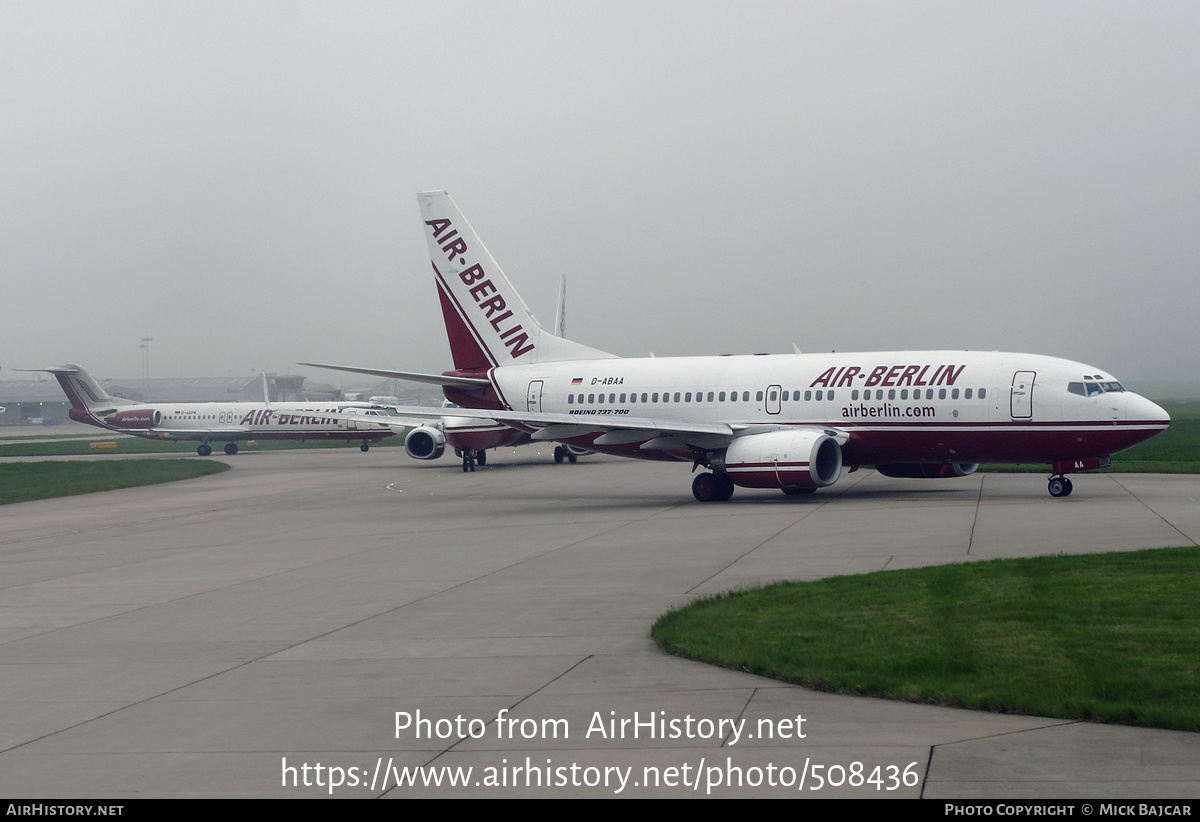 Aircraft Photo of D-ABAA | Boeing 737-76Q | Air Berlin | AirHistory.net #508436