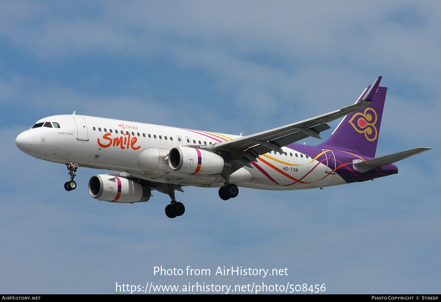 Aircraft Photo of HS-TXN | Airbus A320-232 | Thai Smile | AirHistory.net #508456