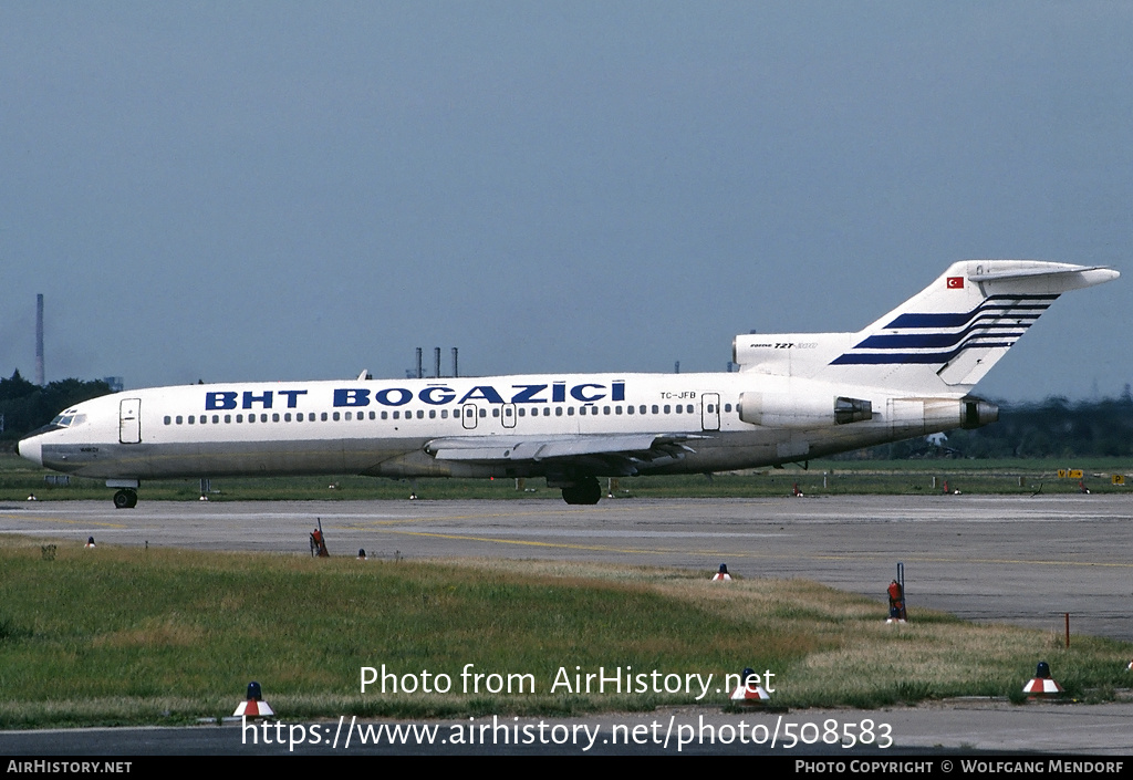 Aircraft Photo of TC-JFB | Boeing 727-264 | BHT - Boğaziçi Hava Taşımacılığı - Bosphorus Air Transport | AirHistory.net #508583