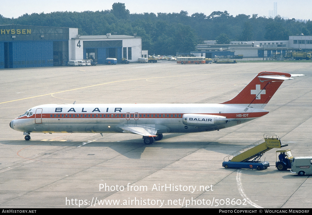 Aircraft Photo of HB-IDT | McDonnell Douglas DC-9-34 | Balair | AirHistory.net #508602