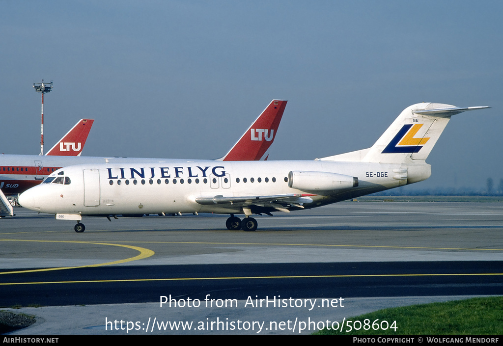 Aircraft Photo of SE-DGE | Fokker F28-4000 Fellowship | Linjeflyg | AirHistory.net #508604