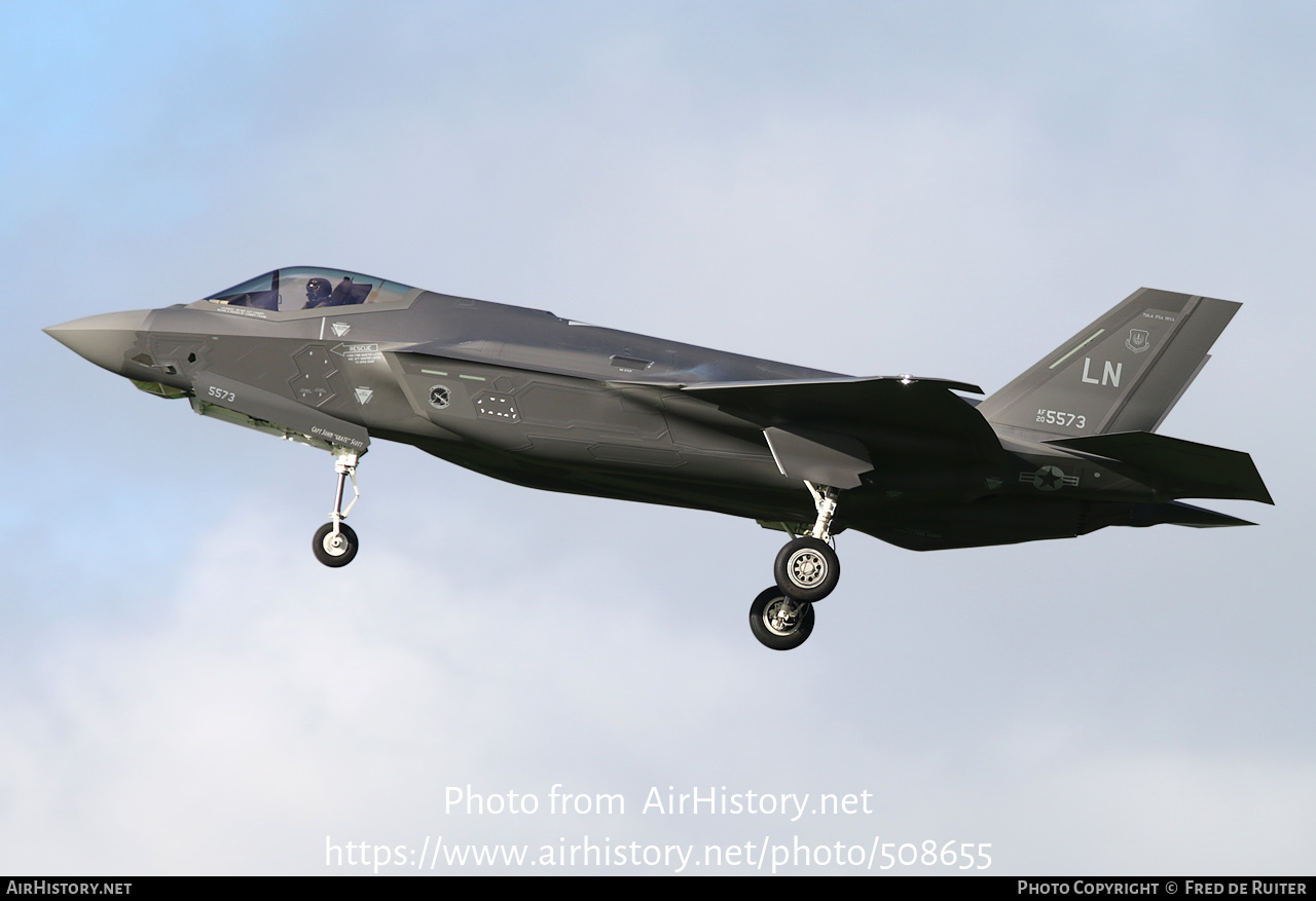 Aircraft Photo of 20-5573 / AF20-5573 | Lockheed Martin F-35A Lightning II | USA - Air Force | AirHistory.net #508655