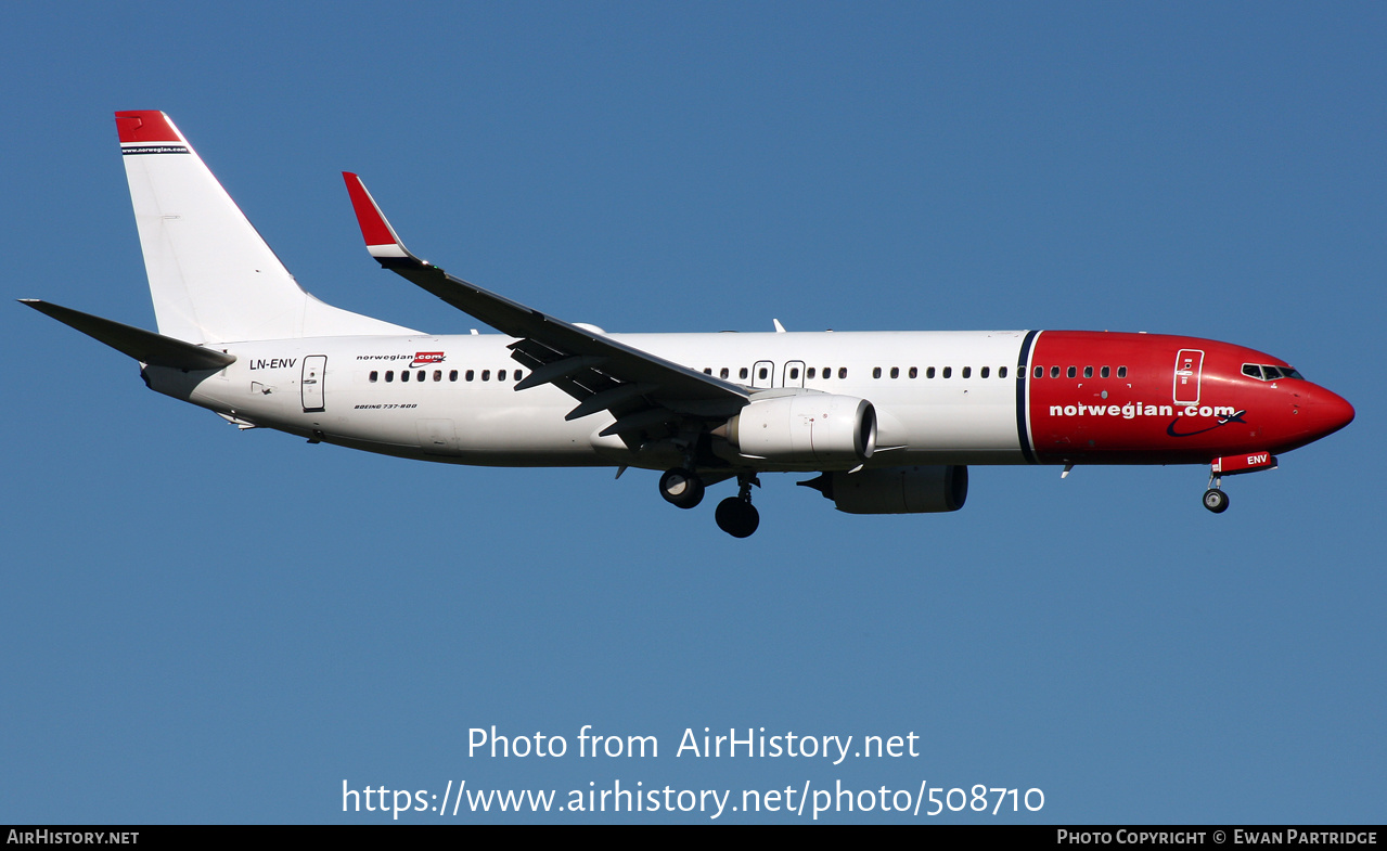 Aircraft Photo of LN-ENV | Boeing 737-8JP | Norwegian | AirHistory.net #508710