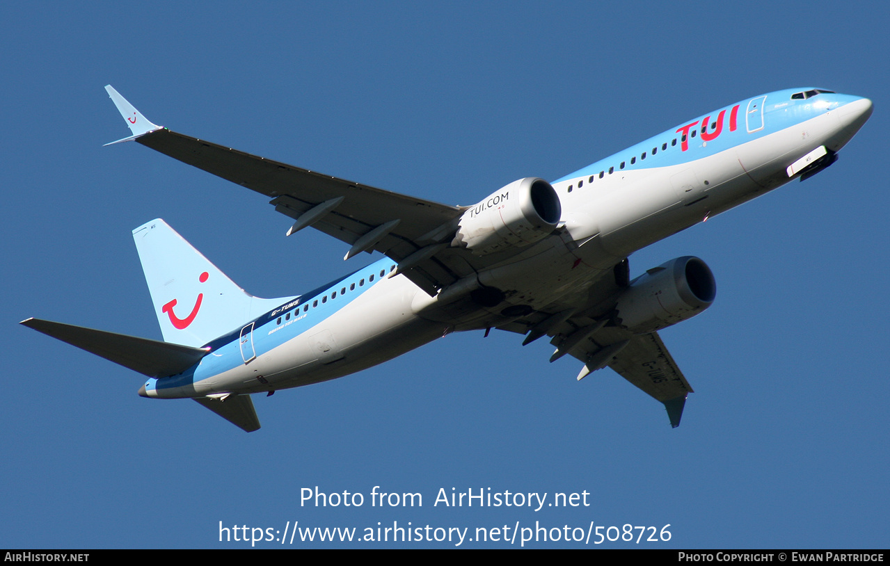 Aircraft Photo of G-TUMS | Boeing 737-8 Max 8 | TUI | AirHistory.net #508726