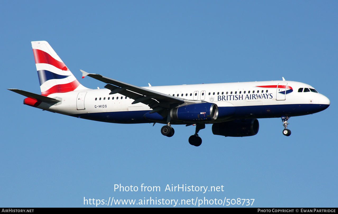 Aircraft Photo of G-MIDS | Airbus A320-232 | British Airways | AirHistory.net #508737