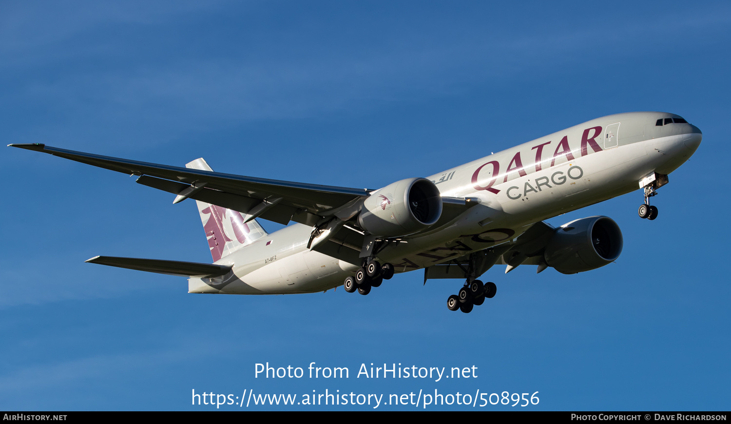 Aircraft Photo of A7-BFZ | Boeing 777-F | Qatar Airways Cargo | AirHistory.net #508956