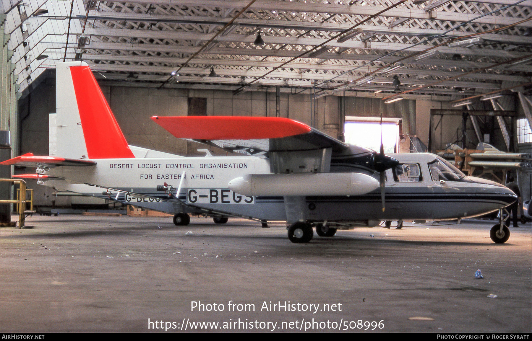 Aircraft Photo of G-BEGS | Britten-Norman BN-2A-21 Islander | Desert Locust Control Organisation for Eastern Africa | AirHistory.net #508996